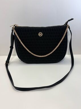 Anne Klein Black Quilted Shoulder Bag purse